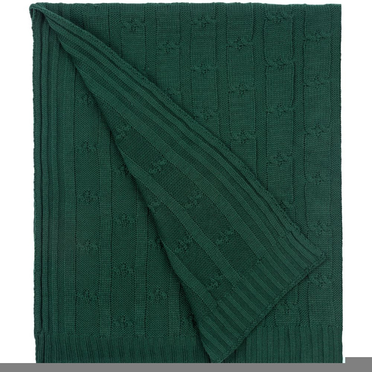 Плед Trenza, зеленый 110х170 см