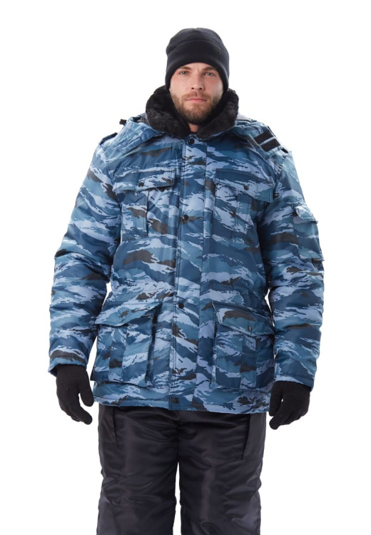Куртка мужская "Охрана" зимняя кмф серый "вихрь"